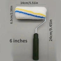 Pincel rodillo de pintura versátil de 4 y 6 pulgadas para uso doméstico: ideal para aplicaciones de látex, revestimientos impermeables y papel tapiz - details 4
