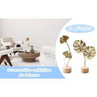 Doradas Adorno de Hojas de Ginkgo Doradas Decoración Sala Metal