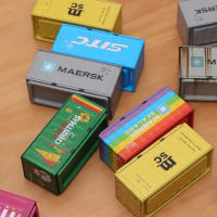 8 unids/set Mini contenedor modelo Mini caja de almacenamiento de hierro decoración creativa recoger artículos pequeños caja de almacenamiento en miniatura de escritorio regalos - details 2