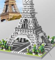 Bloques de construcción de vista de calle de la torre de París, Mini Diamante, ensamblaje de piezas pequeñas, juguete - details 6