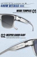 KAPVOE Gafas de Sol Cuadradas Polarizadas Ajuste para Ciclismo Photochromáticas UV400 - details 7