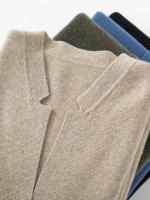 Chaqueta deportiva de lana para hombre, cárdigan de Cachemira con cuello en V informal a la moda, Chaqueta deportiva suave de punto de lana para otoño e invierno - details 15