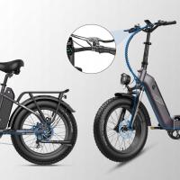 FAFREES FF20 Polar Bicicleta Eléctrica, SHIMANO de 7 velocidades, frenos de disco mecánicos, pantalla LCD en color, motor de 860W, batería de 48V 20.8AH, suspensión delantera, alcance de 96-115km, neumático inflable de 20*4,0 pulgadas, azul - details 8
