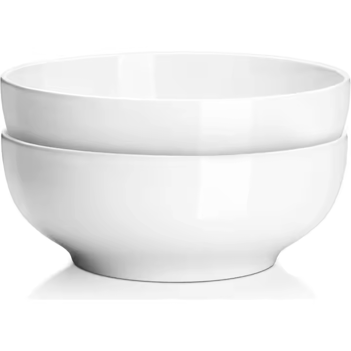 Juego de Cuencos Grandes de Cerámica 24 x 24 x 13 cm Ideal para Servir Sopa, Ramen, Pho, Ensalada - 1