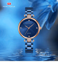 Reloj de Vestir con Diamantes para Mujer MINI FOCUS, Movimiento de Cuarzo Japonés, Resistente al Agua 30M, Brazalete de Acero Inoxidable, Elegante Reloj de Pulsera Analógico - details 0