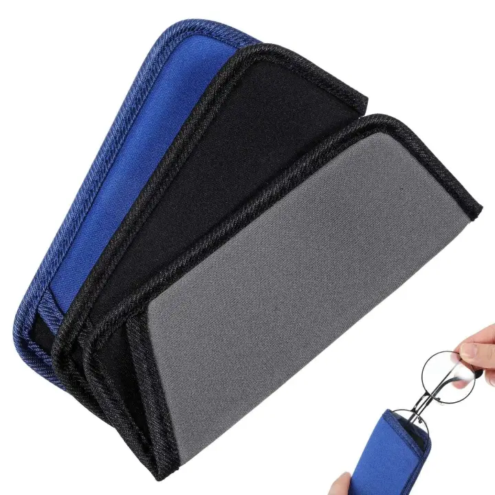 Bolsa delgada para gafas, bolsa suave para gafas, soporte protector para gafas de sol, fundas portátiles para gafas, accesorios, 3 uds. - 1