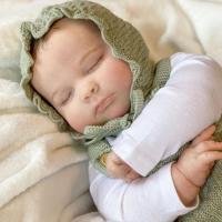 BZDOLL-Muñeca Reborn realista de silicona suave, muñeca de bebé durmiente con piel de pintura 3D, regalo de cumpleaños para niña linda, 60 CM, 24 pulgadas - details 0