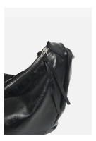 Bolso de bola de masa hervida de gran capacidad Retro negro para mujer, nuevo bolso bandolera de locomotora dulce y genial para Spice Girl, bolso versátil para las axilas - details 10