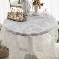 Mantel Ense blanco vintage, cubierta de hotel, tapete de mesa de boda, paño decorativo para picnic, decoración de escritorio para el hogar - details 43