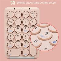 Teclado numérico inalámbrico Bluetooth redondo recargable de 22 teclas, rosa - details 4