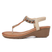 Sandalia 2025 Nuevas sandalias de moda con diamantes de agua Zapatos de mujer con tacón inclinado y parte inferior gruesa - details 3