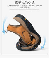 Baotou moda hueca moda al aire libre playa zapatos de conducción agua vadear sandalias de hombre - details 5