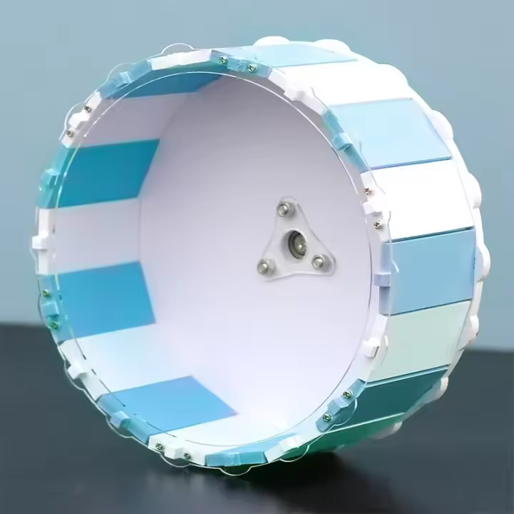 Rueda redonda de ejercicio para hámster, juguete deportivo para mascotas, accesorios de jaula para animales pequeños, suministros de entrenamiento para hámster silencioso - 1