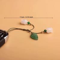 Cordón con dijes para teléfono de flores, cordón de estilo corto con flor de simulación, cordón para teléfono, estilo chino Universal - details 0