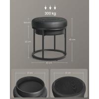 Taburete Redondo Banco de Maquillaje con Tapa Reversible Carga de 300kg - details 18
