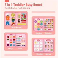 Juguete creativo para bebé, tablero educativo sensorial, actividad de mano, aprendizaje temprano, divertido para bebés y niños pequeños, 1 Juego - details 5