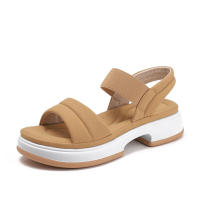 Sandalia One Word Water Diamond Open Toe zapatos casuales de moda 2025 novedad de verano versátil tacón inclinado fondo grueso cómodo - details 2