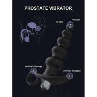 Empaque privado Vibrador Sexy con cuentas Masajeador de próstata Tapón anal Estimulador de punto G Vibrador de 16 velocidades Juguetes sexuales para hombres Juguete anal - details 1