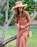 Vestido estampado de alta gama, estilo puro lujuria, falda con tirantes florales retro - details 34