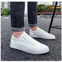 Zapatos para caminar para hombre, nuevos zapatos deportivos de cuero genuino. - details 6