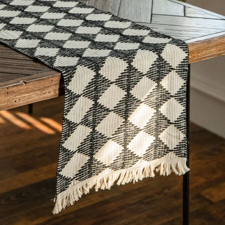 Mantel de Comedor Decorativo Cuadrado con Borlas Estilo Bohemio para Hogar, Boda, Cocina - 1