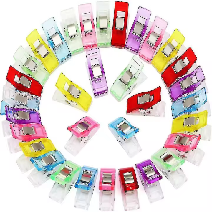 Clips de Costura de Plástico Multicolor 50 Pcs Aplicación Versátil para Decoración de Paredes - 1