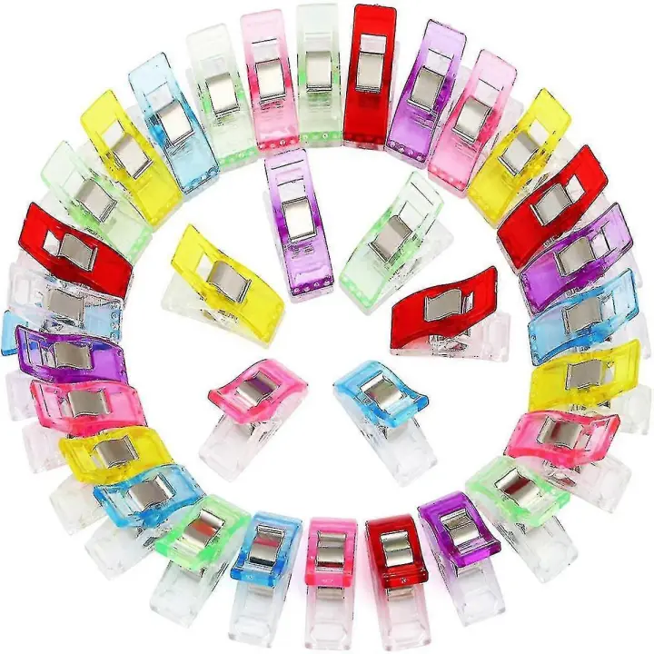 Clips de Costura de Plástico Multicolor 50 Pcs Aplicación Versátil para Decoración de Paredes - 1