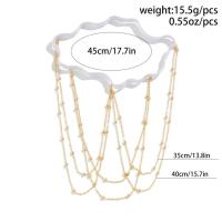 Ingemark Kpop banda elástica blanca cuentas de borlas pierna muslo cadena para mujer Bikini Festival de verano joyería corporal accesorios de boda nuevo - details 0