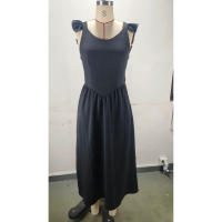Vestido sin Espalda de Verano 2025 Estilo Tejido Adelgazante a Cintura Alta A-Línea Moda de Mujer - details 4