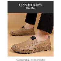 Nuevos zapatos informales de cabeza redonda para hombres, mocasines de cuero para hombres - details 13