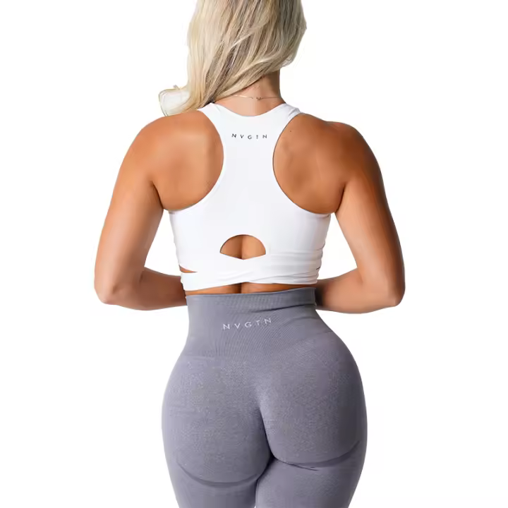 Nvgtn-Sujetador sin costuras para mujer, ropa interior deportiva de licra, elástica, transpirable, realce de pecho, ocio - 1