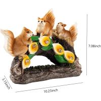 Estatuas Ardillas para Jardín con Luz Solar LED, Decoración Exterior para Terraza/Césped/Balcón, Incluye Suculentas Artificiales, Autonomía 6 Horas, Regalo Original para Madres/San Valentín/Navidad - details 1