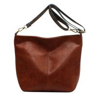 Bolso bandolera Vintage de piel sintética de Color sólido para mujer, bandolera tipo cubo con correa ancha Simple de alta capacidad para ir al trabajo - details 19