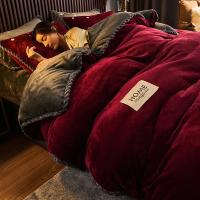 Funda nórdica suave y cálida de terciopelo de leche azul, manta de felpa de doble cara, ropa de cama de lujo, tamaño Queen, invierno, nuevo - details 10