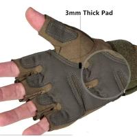 Guantes de motocicleta resistentes al desgaste, guantes de carreras Vintage antideslizantes, guantes de cuero de cabra sin dedos, guantes de medio dedo para deportes al aire libre - details 2