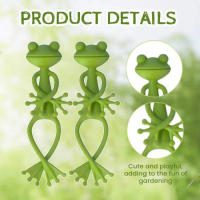 2 unidades de amarre de planta en forma de rana, Cable reutilizable, planta de jardín, vid, flor, Clip vegetal, soporte Flexible ajustable para tallo - details 5