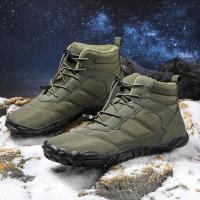 Zapatillas de deporte cálidas de invierno, zapatillas de goma Unisex para acampar, impermeables, antideslizantes, botas de nieve de tobillo alto, zapatos transpirables para correr descalzos - details 1