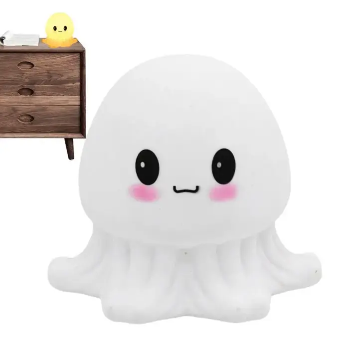 Luz Led nocturna de medusas para mujeres y niños, lámpara de noche ajustable con brillo, decoraciones para el hogar, luz de escritorio, novio - 1