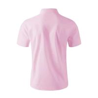 Nueva camisa de negocios de manga corta informal de color sólido para hombre, moda de verano, sin permanente, top cómodo y versátil - details 11