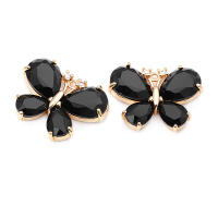 Colgantes de Mariposa de Vidrio de Zirconia de Brasso Dorado 18K Collar Aretes de Alta Calidad Accesorios de Joyería DIY - details 20