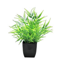 Mini bonsái Artificial, planta falsa con maceta, adornos en maceta, planta Artificial de eucalipto en maceta, decoración de jardín - details 7