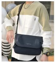 Bolso cruzado funcional para hombre, bandolera de un solo hombro, impermeable, con película de cuero, para ocio, novedad - details 7
