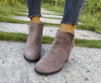 Nuevos zapatos de mujer de otoño con estampado de leopardo, tacón alto, botas Martin con tacón de cuña - details 1