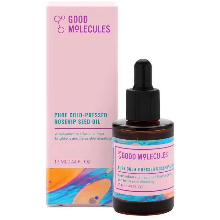 Good Molecules Aceite puro de semilla de rosa mosqueta prensado en frío - Aceite facial hidratante y antienvejecimiento para rellenar, equilibrar e hidratar - Cuidado natural de la piel para el rostro - 1