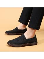 2025 nuevos zapatos de hombre de gran tamaño, de malla, informales, de cuero, con suela de piel de vaca, transpirables y sin cordones. - details 7