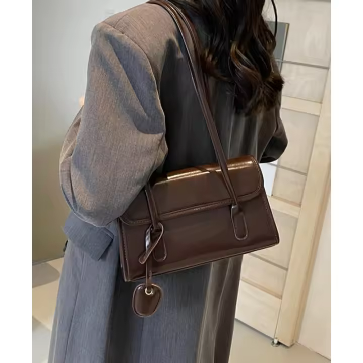 Bolsos de hombro a la moda para mujer, bolso cuadrado, bolso pequeño para axila, bolsos de trabajo, bolso de mano para mujer, bolso de viaje 2025 - 1