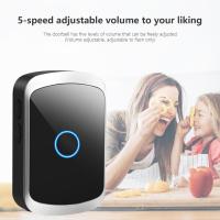 Timbre inalámbrico con batería de 300M, alimentado por USB minitimbre de puerta, 5 niveles de volumen, Kit de timbre para casa, aula y oficina, 60 campanas - details 7