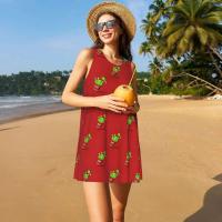 Vestido Duo de búho sin mangas informal para mujer, divertido pájaro verde, viajes personalizados, D-Duogos - details 150