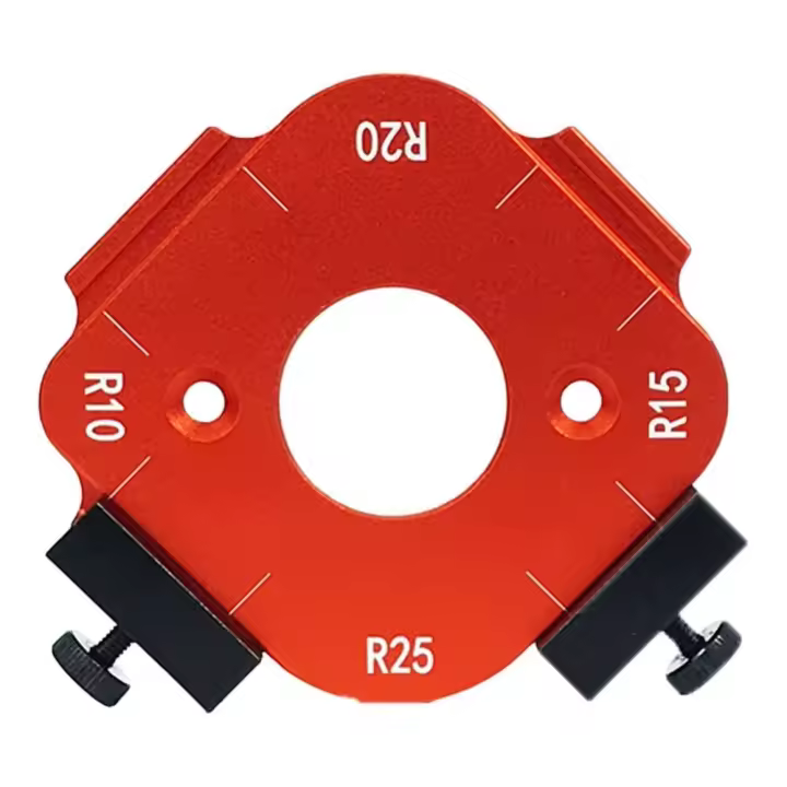Plantillas de enrutador para carpintería, plantilla de posicionamiento de ángulo de arco de aleación de aluminio 4 en 1, R10-R50, reutilizable, bricolaje - 1