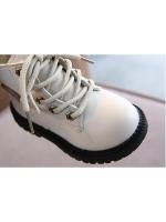 Botas De Cuero Para Niños Y Niñas 2020 Otoño-Invierno Con Plush Antideslizante Impermeable Y Cálidas Botines De Moda Para Niños Talla 21-30 - details 14